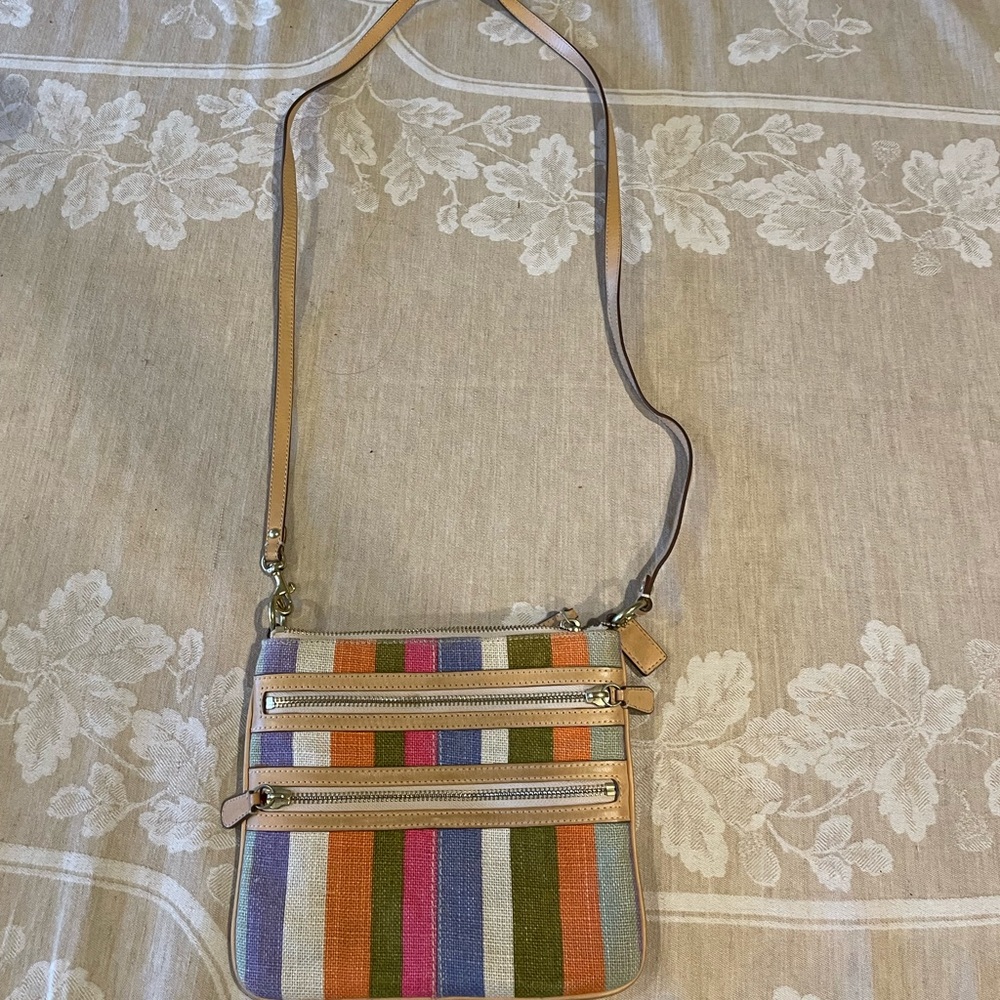 Coach crossbody bag with zip pockets